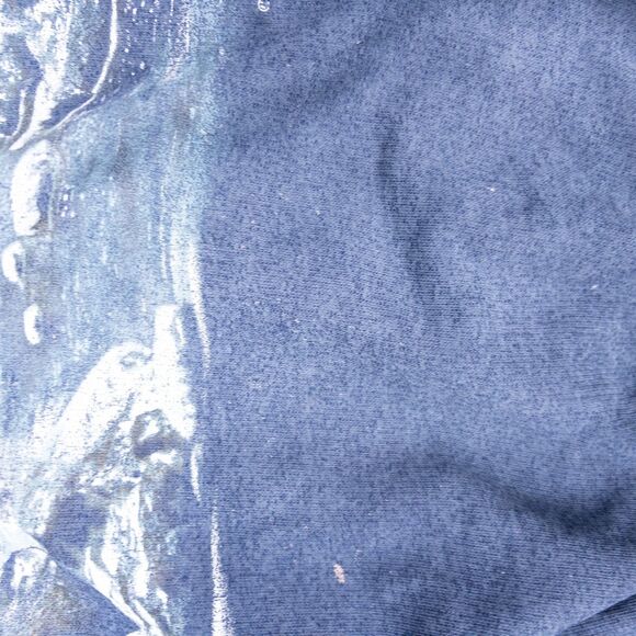 Vintage Art Unlimited Winter Cabin All Over Print Mock Neck Sweatshirt XL - Picture 8 of 13